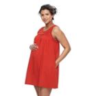 Maternity A:glow Crochet Tank Dress, Women's, Size: L-mat, Orange