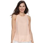 Women's Apt. 9&reg; Zipper Accent Georgette Tank, Size: Xs, Lt Orange