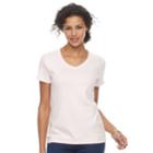 Petite Croft & Barrow&reg; V-neck Tee, Women's, Size: M Petite, Brt Pink