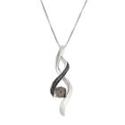 Sterling Silver Black Diamond Accent Infinity Pendant Necklace, Women's, Size: 18