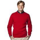 Men's Chaps Classic-fit Solid Crewneck Sweater, Size: Xl, Red