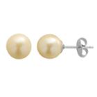 Pearlustre By Imperial Dyed Freshwater Cultured Pearl Sterling Silver Stud Earrings, Women's, Yellow