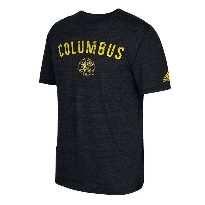 Men's Adidas Columbus Crew Tri-blend Tee, Size: Medium, Black