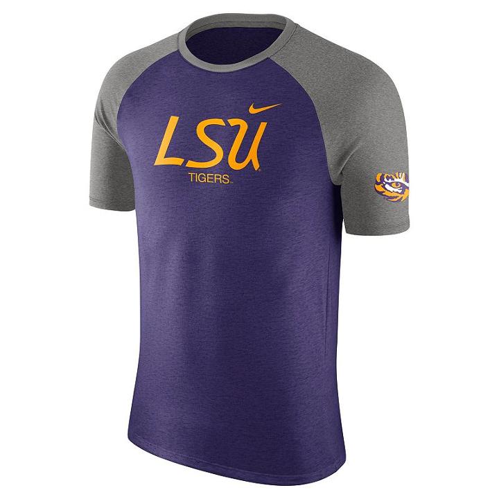 Men's Nike Lsu Tigers Script Raglan Tee, Size: Medium, Ovrfl Oth