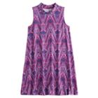 Girls 7-16 & Plus Size Mudd&reg; Patterned Mockneck Dress, Size: 14, Pink