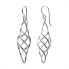 Primrose Sterling Silver Crossover Kite Drop Earrings, Women's, Grey