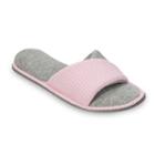Dearfoams Women's Waffle Textured Twist Slide Slippers, Size: Large, Dark Pink