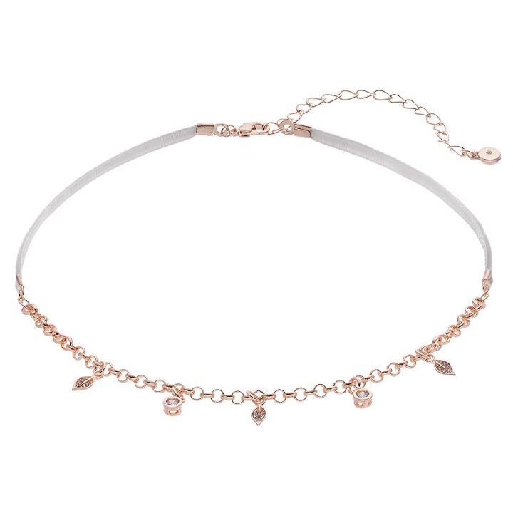 Lc Lauren Conrad Leaf Charm Choker Necklace, Women's, Grey