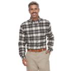 Men's Croft & Barrow&reg; Classic-fit Patterned Flannel Button-down Shirt, Size: Medium, Light Grey