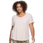 Plus Size So&reg; Cross Back Short Sleeve Tee, Teens, Size: 2xl, Lt Purple