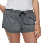 Junior's So&reg; Overlap Mesh Shortie, Teens, Size: Small, Dark Grey