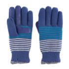 Women's Isotoner Striped Knit Smartouch Smartdri Tech Gloves, Blue