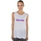 Women's Spalding Sleeveless Ombre Logo Graphic Tee, Size: Small, White Oth