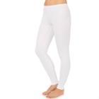 Women's Cuddl Duds Climatesmart Leggings, Size: Xlrg Av/rg, White