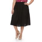 Plus Size Croft & Barrow&reg; Smocked Challis Skirt, Women's, Size: 2xl, Black