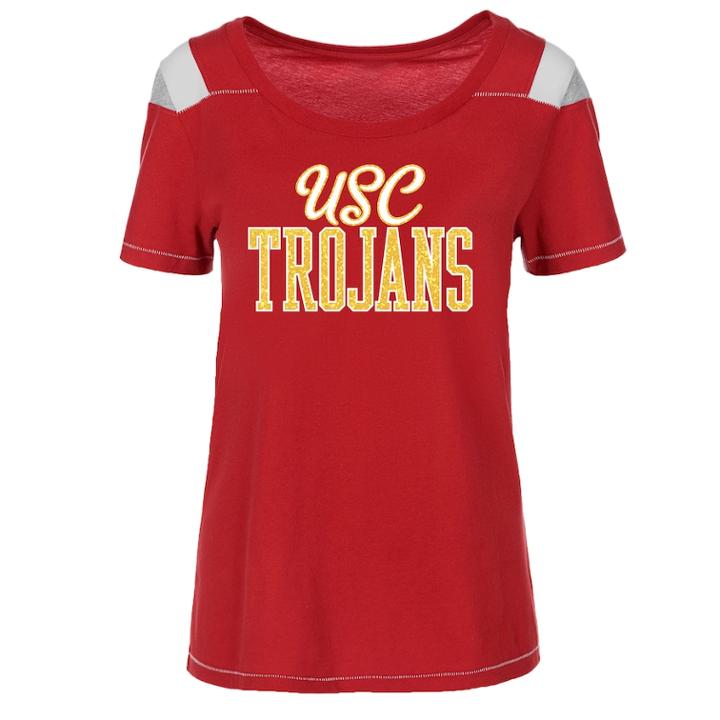 Women's Usc Trojans Flapper Tee, Size: Xl, Red