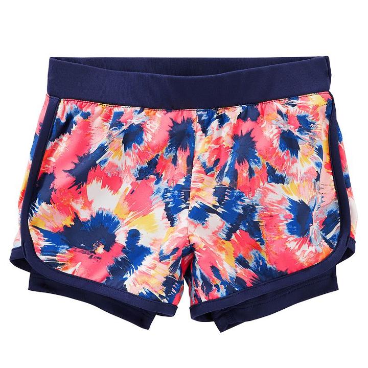 Girls 4-12 Oshkosh B'gosh&reg; Layered Active Shorts, Size: 7, Ovrfl Oth