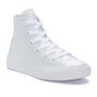 Girls' Converse Chuck Taylor All Star Iridescent Leather High Top Sneakers, Size: 2, White