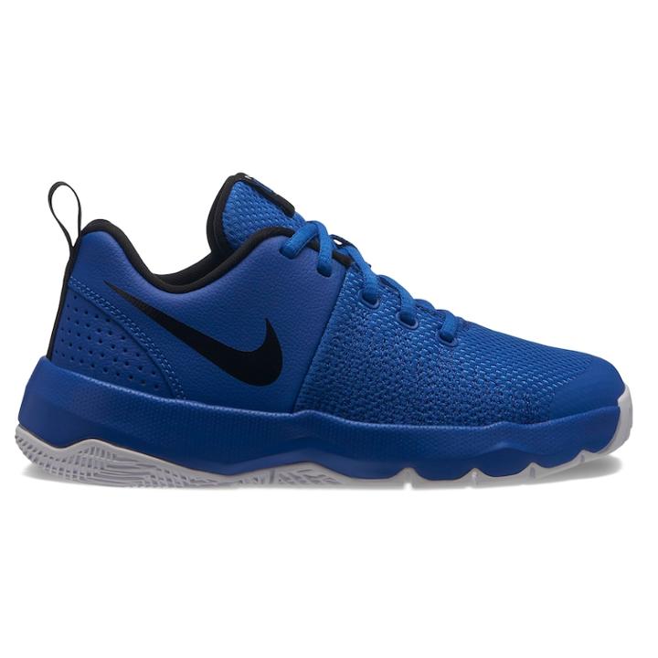 Nike Team Hustle Quick Grade School Boys' Basketball Shoes, Size: 6, Dark Blue