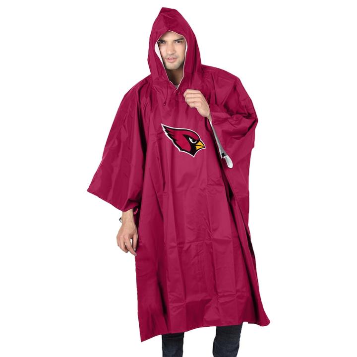 Adult Northwest Arizona Cardinals Deluxe Poncho, Adult Unisex, Red