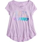 Girls 7-16 & Plus Size So&reg; Ruched Back Graphic Tee, Size: 20 1/2, Purple