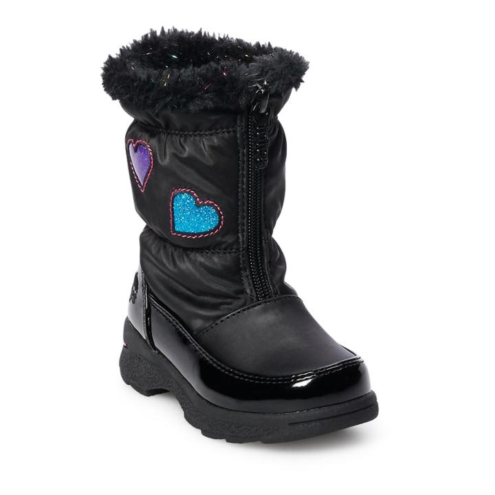 Totes Ellie Toddler Girls' Winter Boots, Size: 11, Black