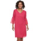 Women's Apt. 9&reg; Chiffon Shift Dress, Size: Large, Med Pink