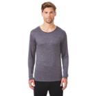 Men's Heat Keep Performance Base Layer Crewneck Tee, Size: Large, Dark Grey