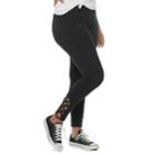 Juniors' Plus Size So&reg; Lace-up Leggings, Teens, Size: 3xl, Black