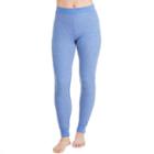 Women's Cuddl Duds Thermal Leggings, Size: Xlrg Av/rg, Blue Heather