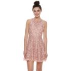 Juniors' Speechless Lace Mockneck Skater Dress, Girl's, Size: 7, Red Other