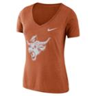 Women's Nike Texas Longhorns Tri-blend Logo Tee, Size: Small, Orange