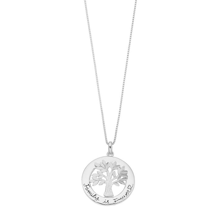 Timeless Sterling Silver Family Is Forever Pendant Necklace, Women's