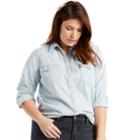 Plus Size Levi's Western Denim Shirt, Women's, Size: 2xl, Blue Other