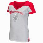 Women's Campus Heritage Wisconsin Badgers Get Spirited Tee, Size: Large, Light Red
