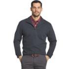 Big & Tall Arrow Classic-fit Sueded Fleece Quarter-zip Pullover, Men's, Size: 4xb, Grey (charcoal)