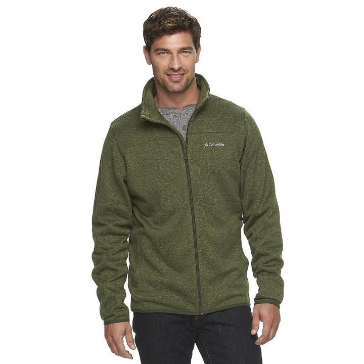 Men's Columbia Gable Peaks Heathered Fleece Jacket, Size: Xl, Green Oth