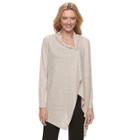 Women's Dana Buchman Long Sleeve Flyaway Cardigan, Size: Large, Med Beige