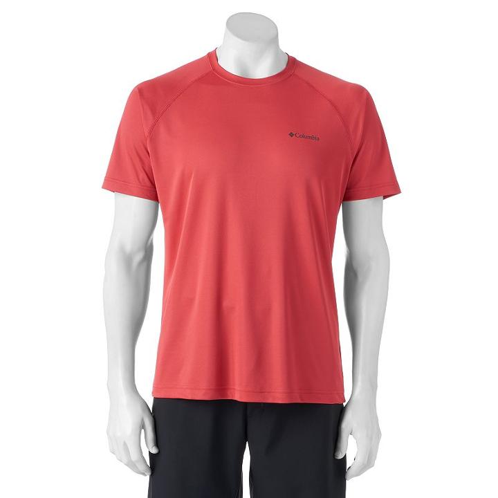Men's Columbia Omni-wick Fork Stream Tee, Size: Xxl, Light Pink