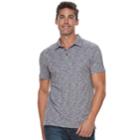 Men's Marc Anthony Slim-fit Shadow Dye Marled Polo, Size: Large, Grey