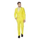 Men's Opposuits Slim-fit Yellow Fellow Suit & Tie Set, Size: 52 Reg