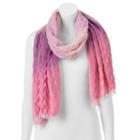 Manhattan Accessories Co. Crinkle Ombre Oblong Scarf, Women's, Purple