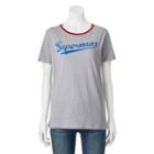 Juniors' Dc Comics Superman Contrast Graphic Tee, Girl's, Size: Xl, Grey