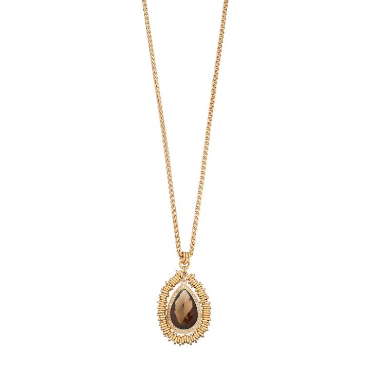 Dana Buchman Orbital Teardrop Pendant Necklace, Women's, Dark Brown