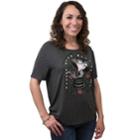 Disney / Pixar The Incredibles Juniors' Edna Mode I Never Look Back Darling Tee, Teens, Size: Large, Grey