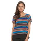 Women's Dana Buchman Chiffon Popover Top, Size: Medium, Turquoise/blue (turq/aqua)