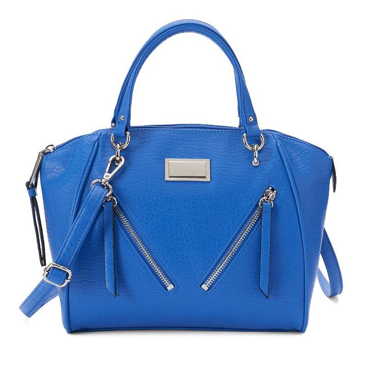 Juicy Couture Diagonal Zipper Satchel, Women's, Blue (navy)