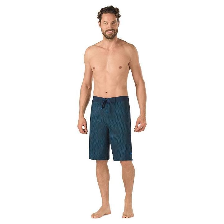 Men's Speedo Hexagon Stretch E-board Shorts, Size: Medium, Blue (navy)