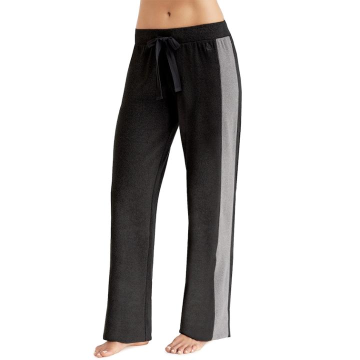 Women's Cuddl Duds Fleece Lounge Pant, Size: Small, Black