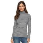 Women's Croft & Barrow&reg; Turtleneck Top, Size: Large, Med Grey